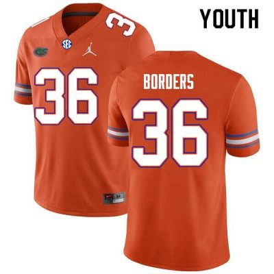 Youth Florida Gators #36 Chief Borders NCAA Nike Orange Authentic Stitched College Football Jersey NXK1762FZ